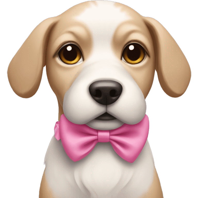 Dog with pink bow emoji