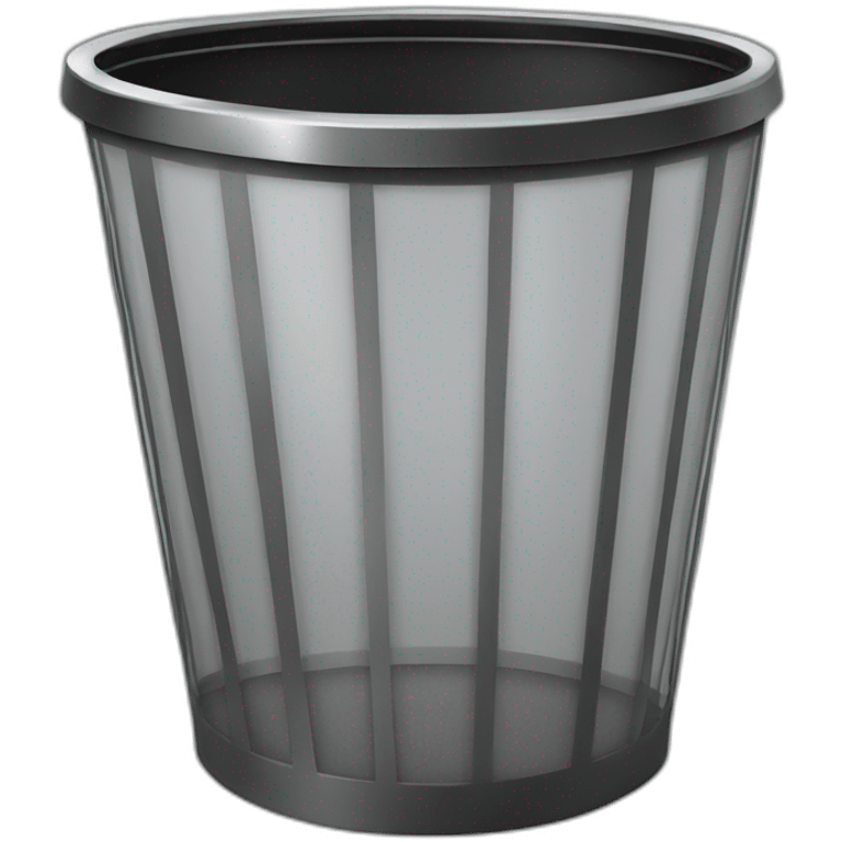 black mesh metal dustbin emoji