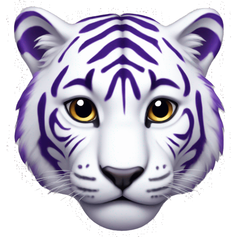 white and purple tiger emoji