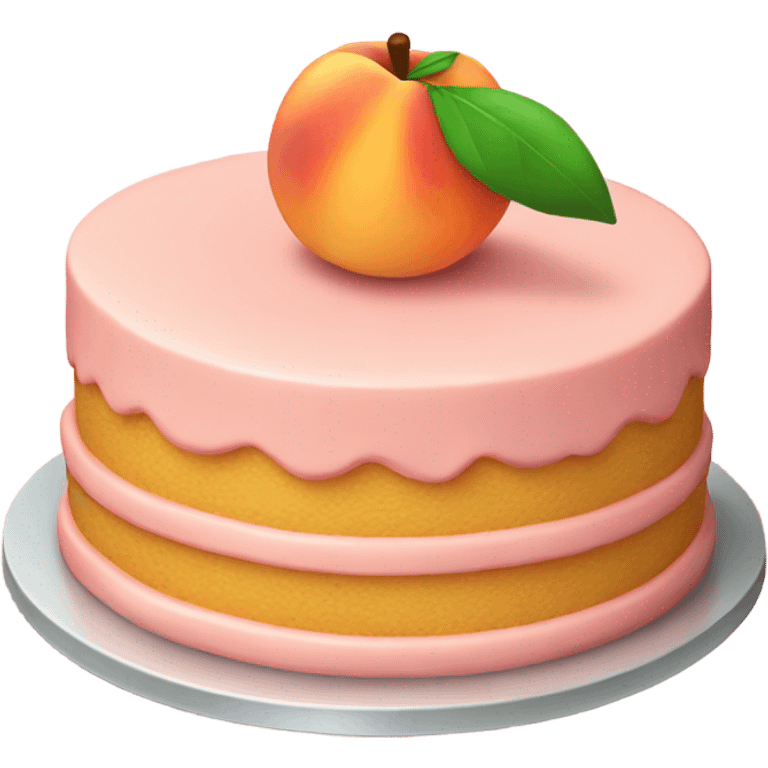 Cake peach emoji