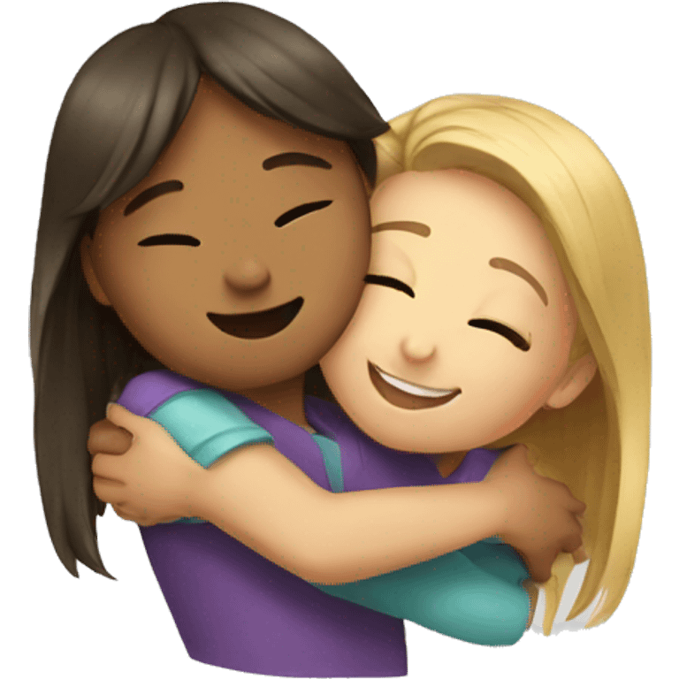 Hug with girl  emoji