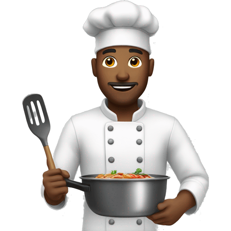 a man cooking emoji