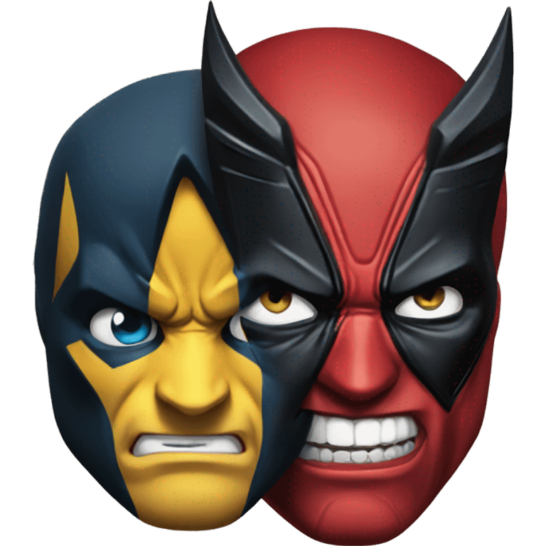 Wolverine and deadpool head emoji