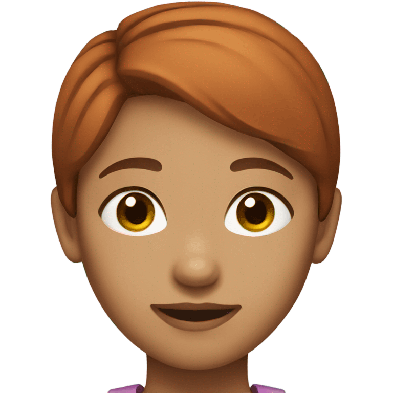 girl with brownish red short hair emoji