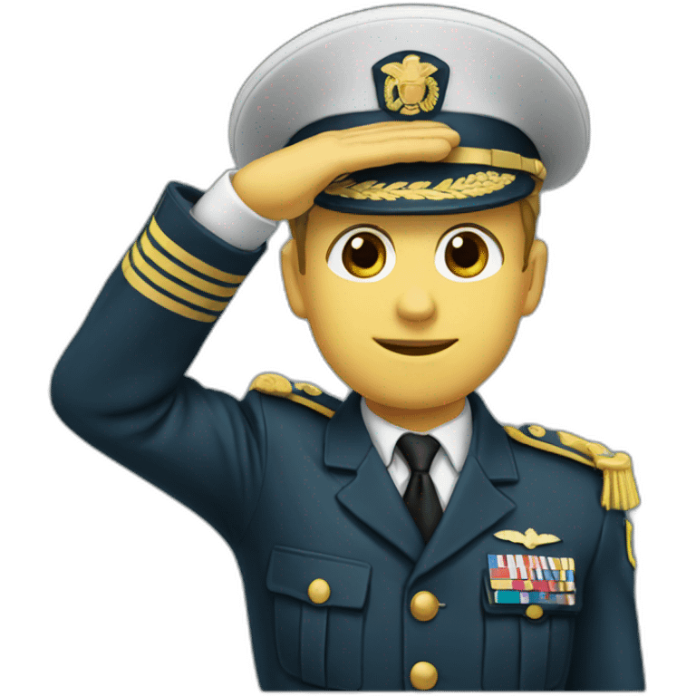 military officer salute emoji