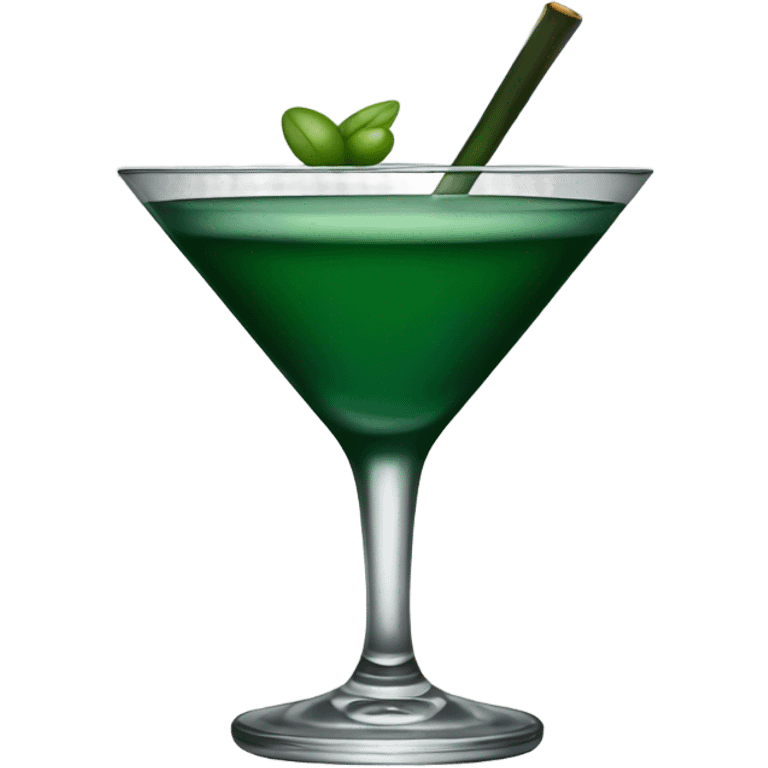 Dark green martini emoji