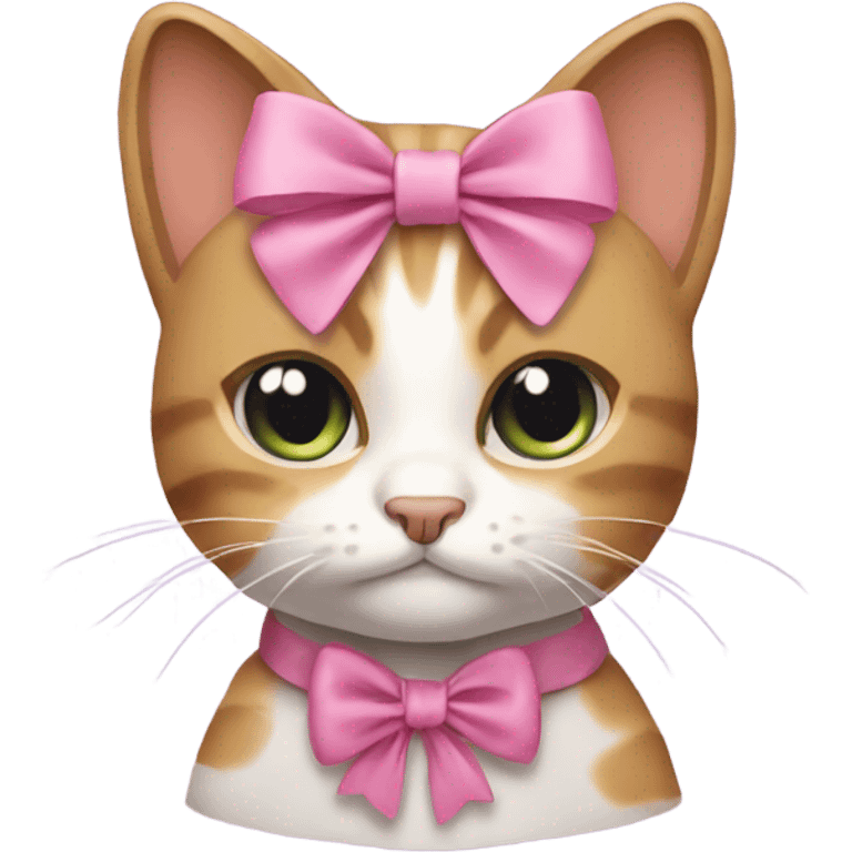 Cat with bows emoji