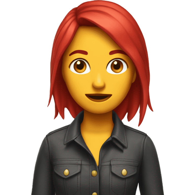 Chica pelirroja rojo  emoji