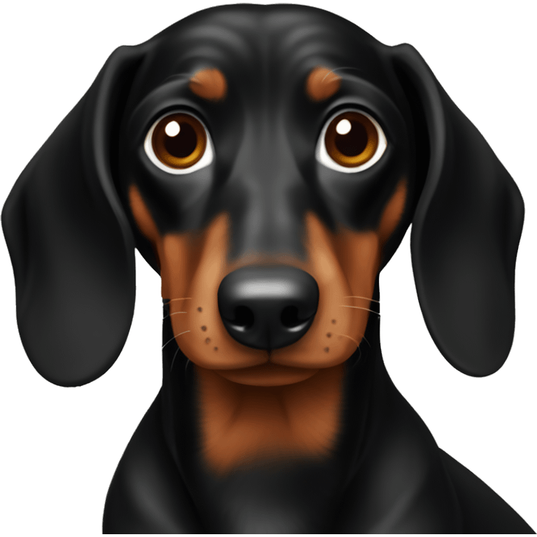 Dachshund Black and Brown  emoji