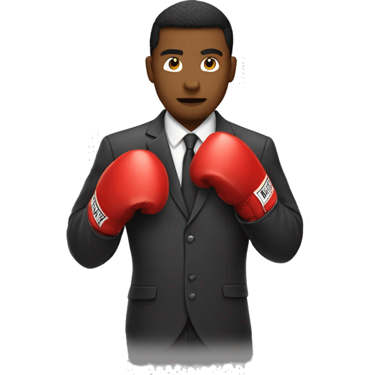 person in suit boxing emoji