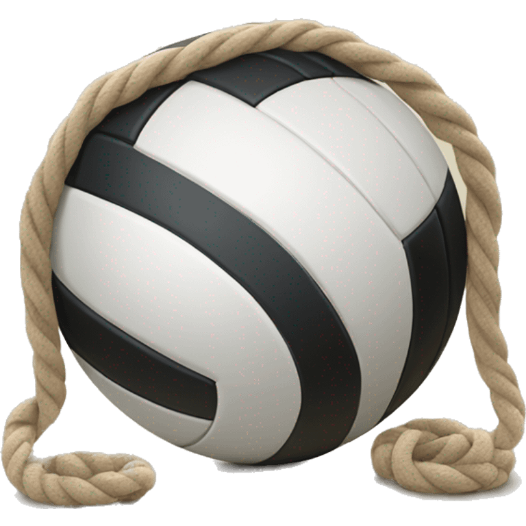 Volleyball with a rope around it  emoji