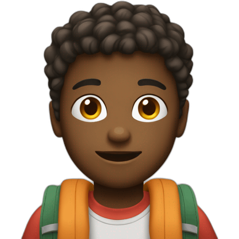 a kid with a backpack emoji