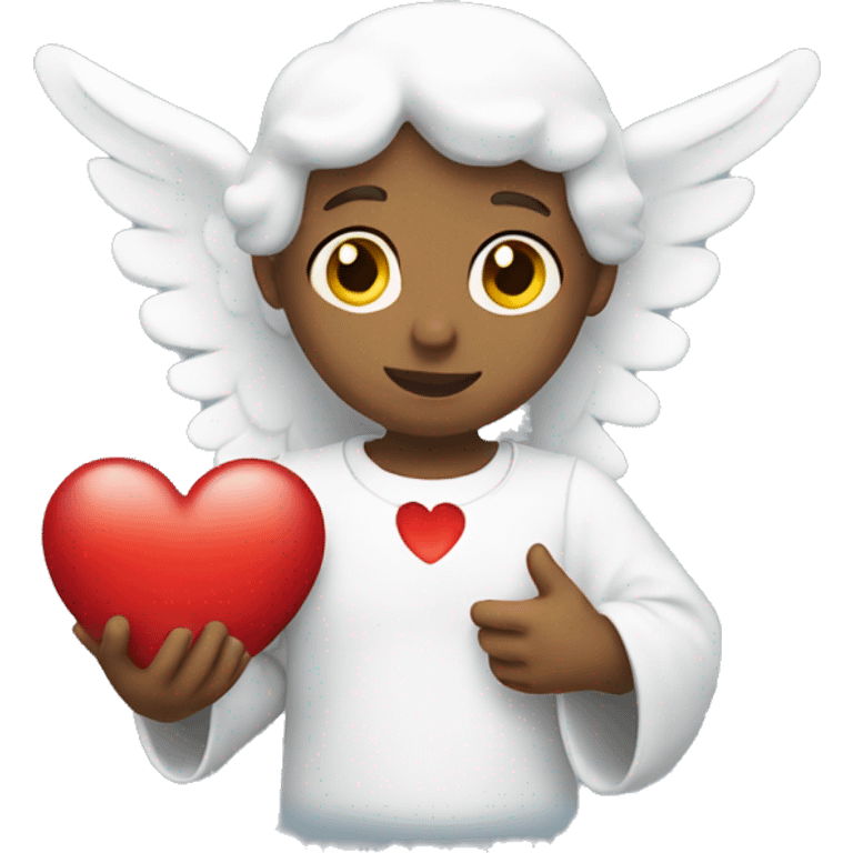 angel holding a heart emoji