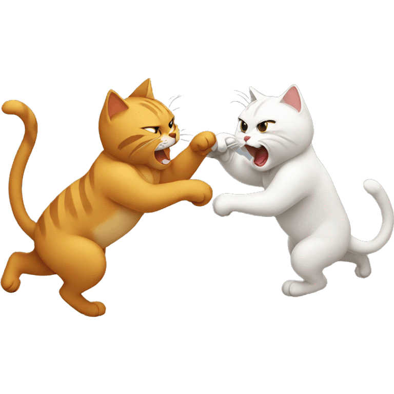 cats fighting  emoji