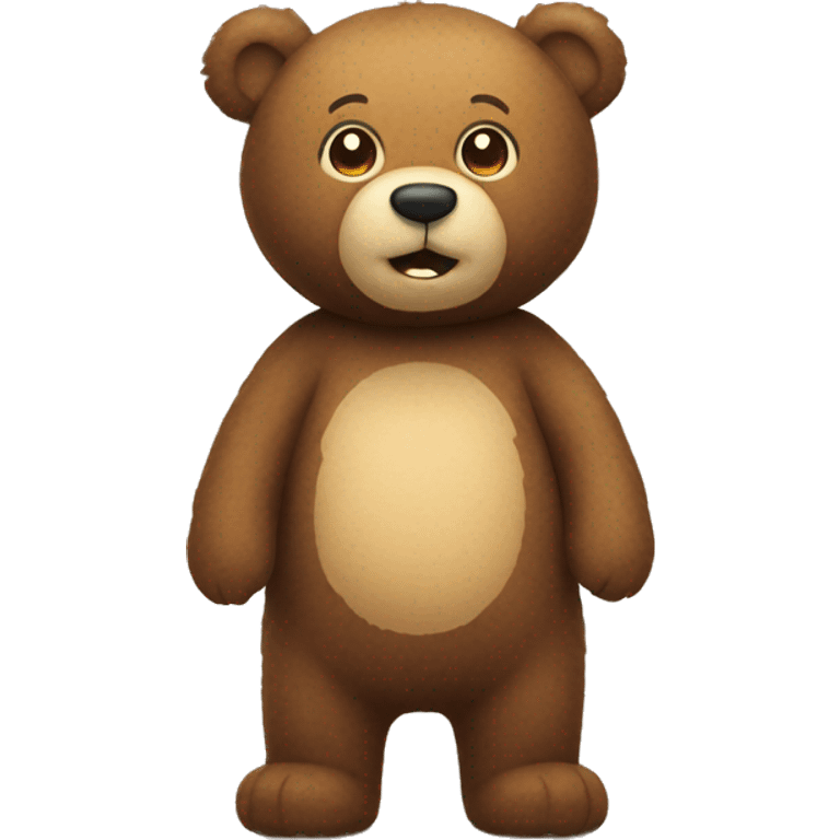 whole body of bear in jellycat style emoji