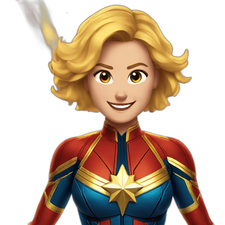 Captain marvel happy emoji