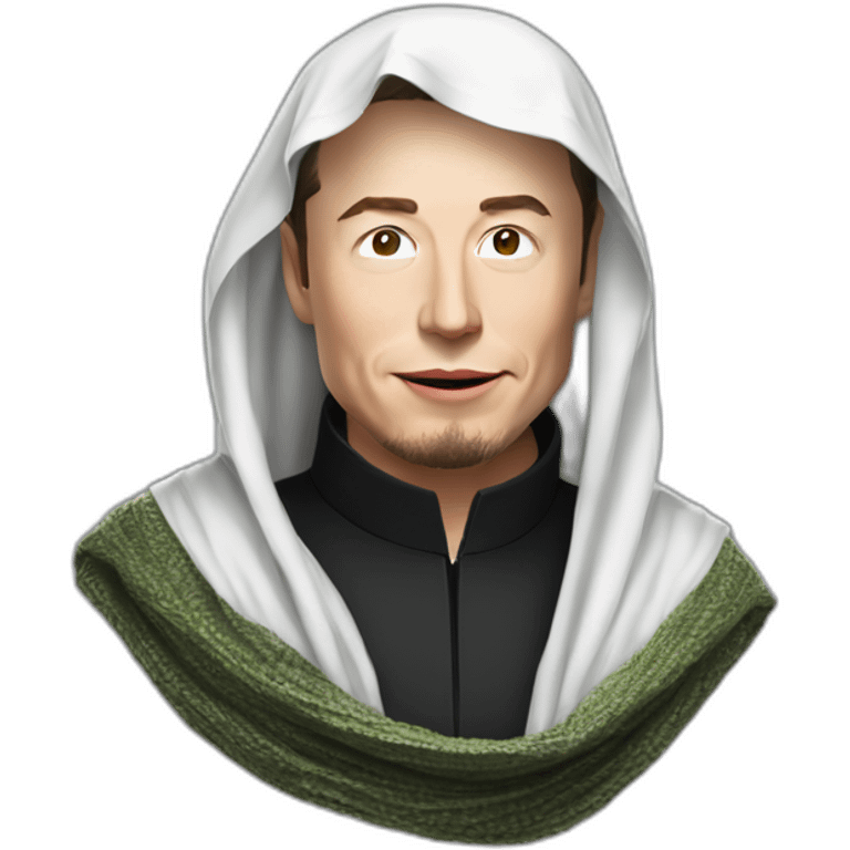 Elon musk wearing Shemagh emoji