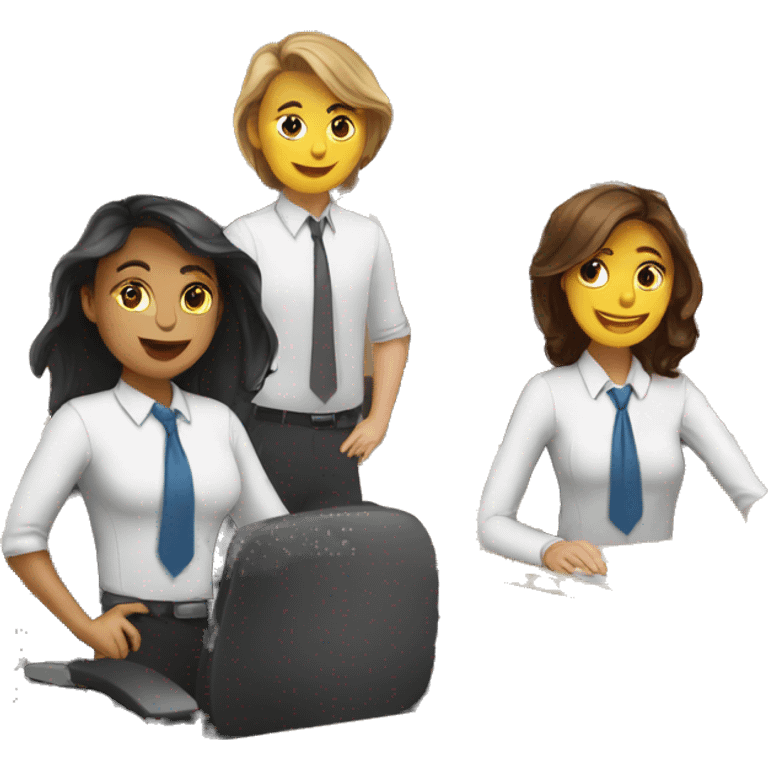 A working team in office  emoji