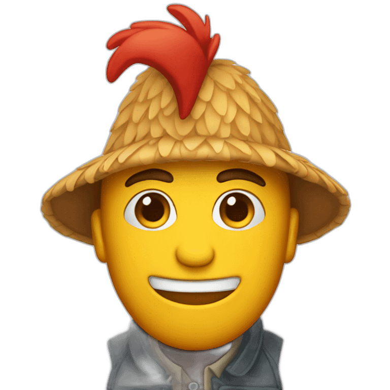 Rooster man emoji