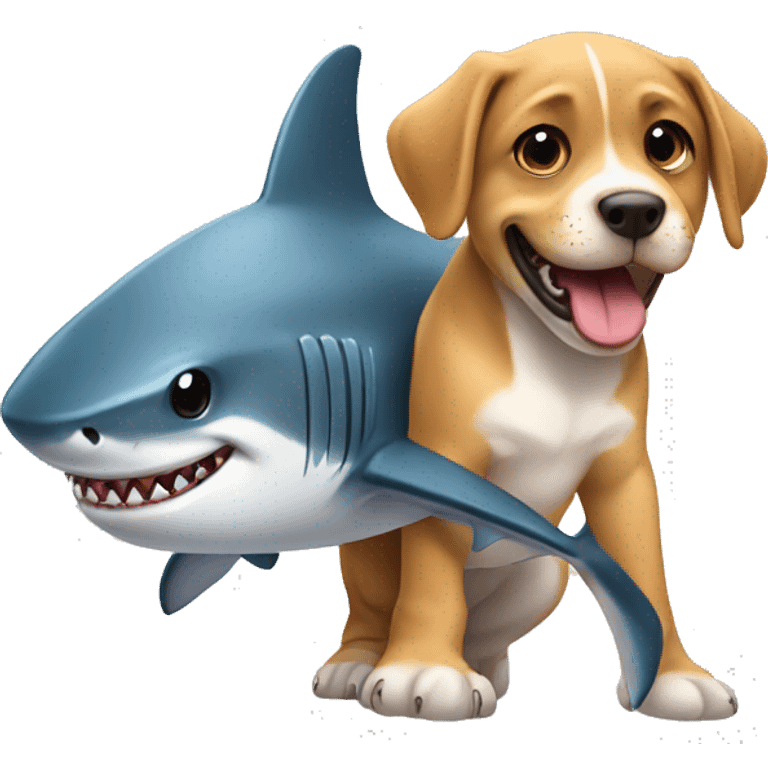 A shark with a puppy emoji