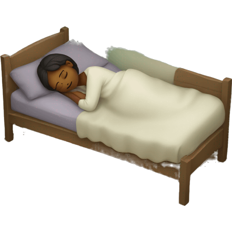 girl sleeping in a ver emoji