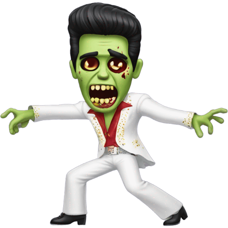 elvis zombie dancing emoji