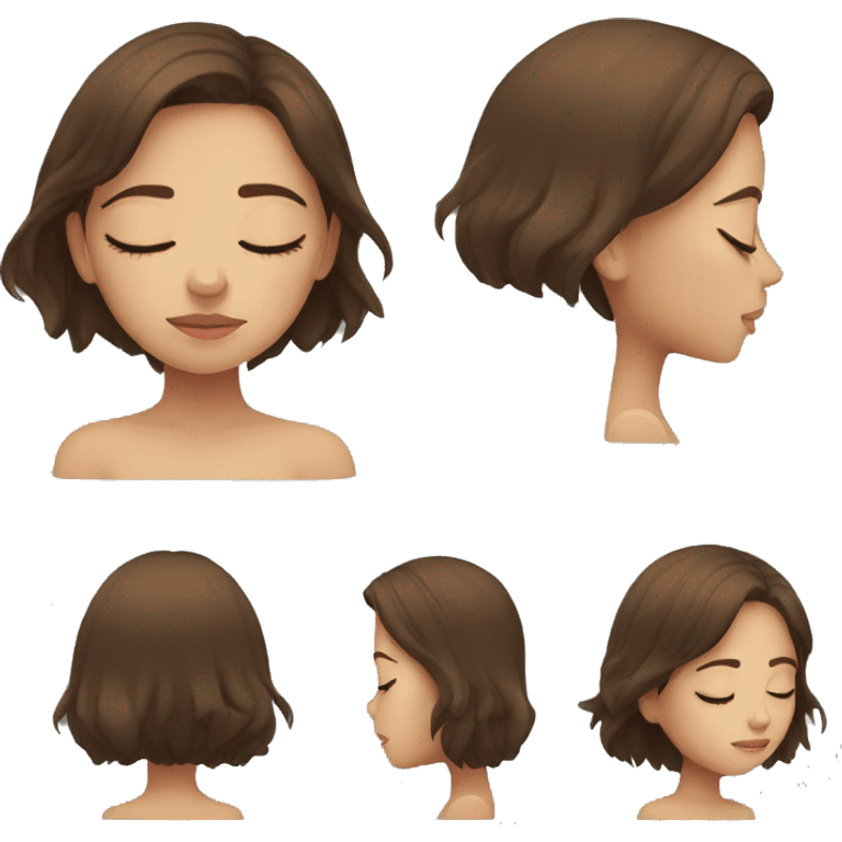 sleepy brown haired girl  emoji