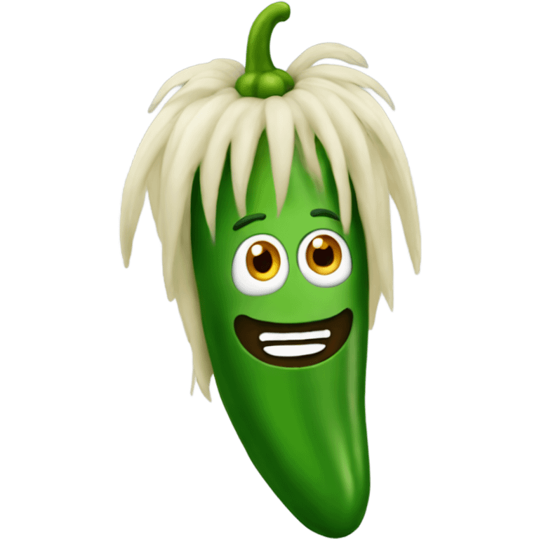 Jalapeño with a wig  emoji