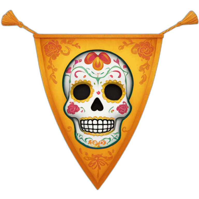 pennant dia de los muertos emoji