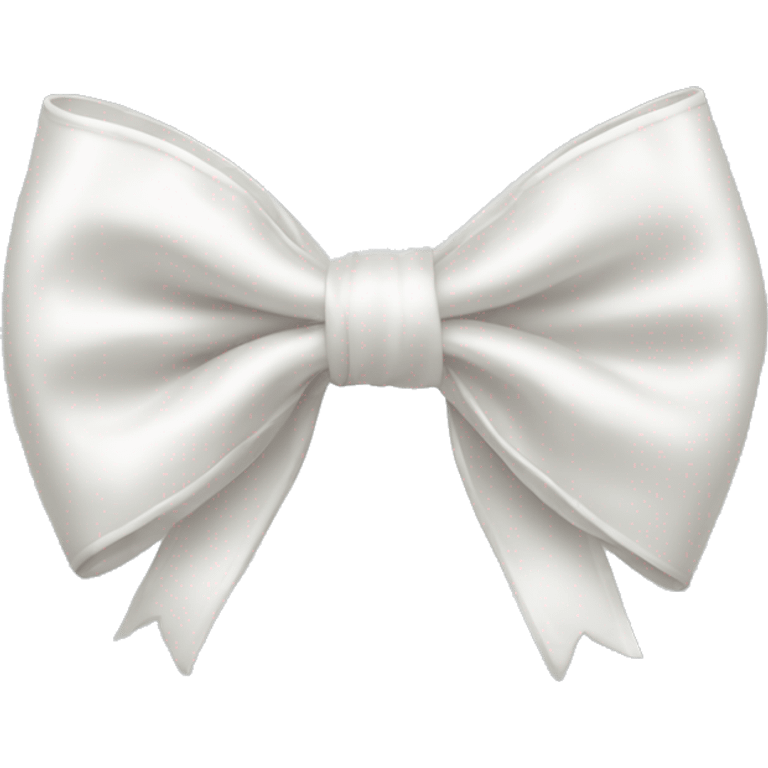 white satin bow emoji