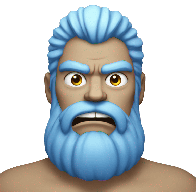 blue giant with a white beard angry emoji