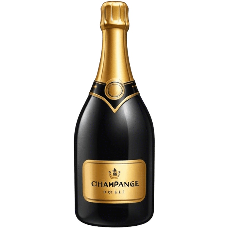 Black champagne bottle emoji