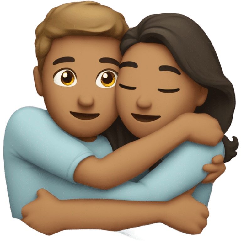 Couple cuddling in bed emoji