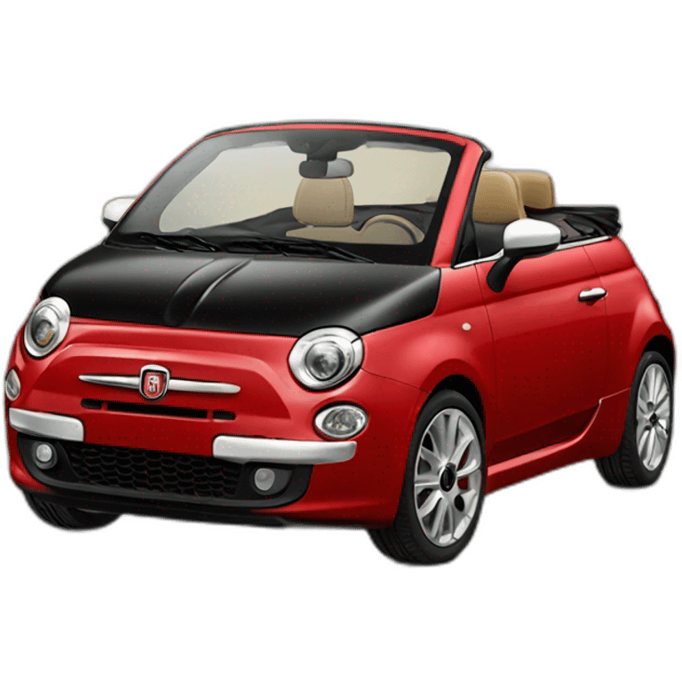 red fiat 500 convertible emoji