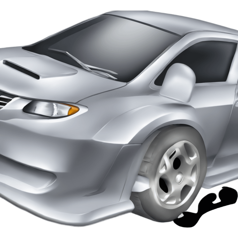 silver Subaru Impreza hatchback WRX 2007 emoji