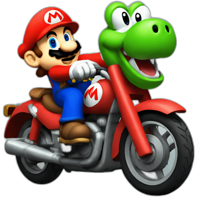 mario riding yoshi emoji