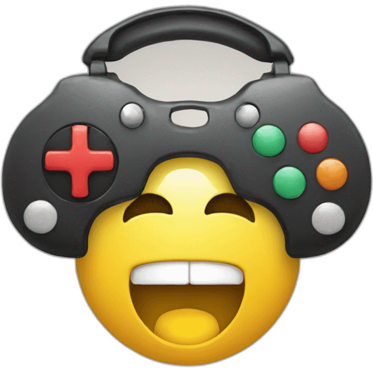 smiley with joysticks instead of eyes emoji