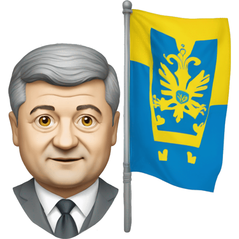 poroshenko and Ukrainian flag emoji