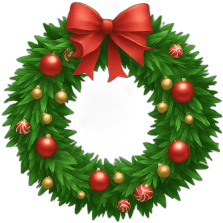 Christmas wreath emoji