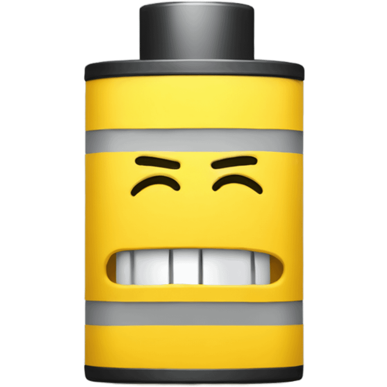 Yellow battery frowning emoji