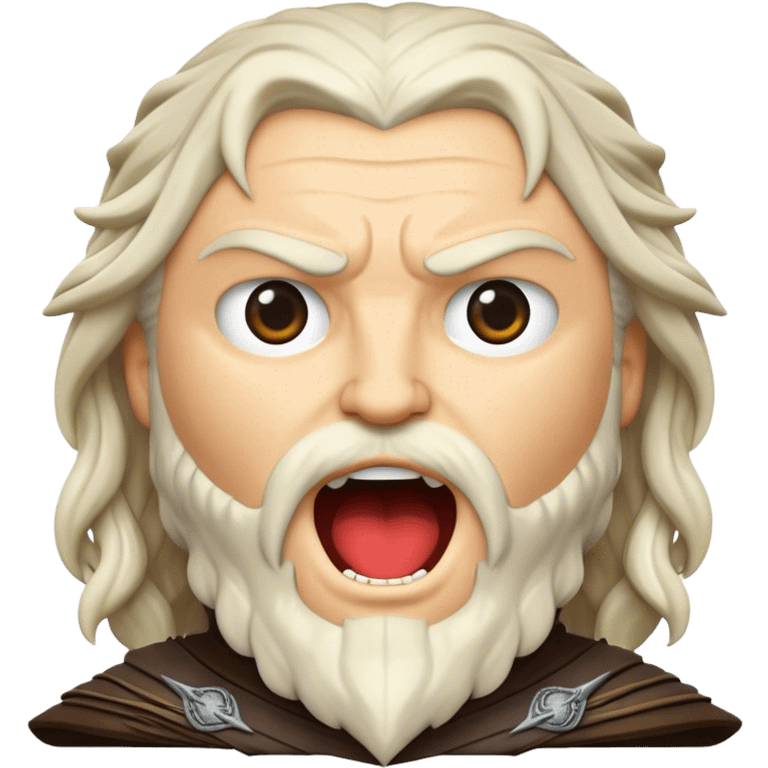 Cinematic Realistic Game of Thrones Pop Culture Emoji, featuring a dramatic, epic portrayal inspired by the fantasy series rendered with rich textures and cinematic lighting. emoji