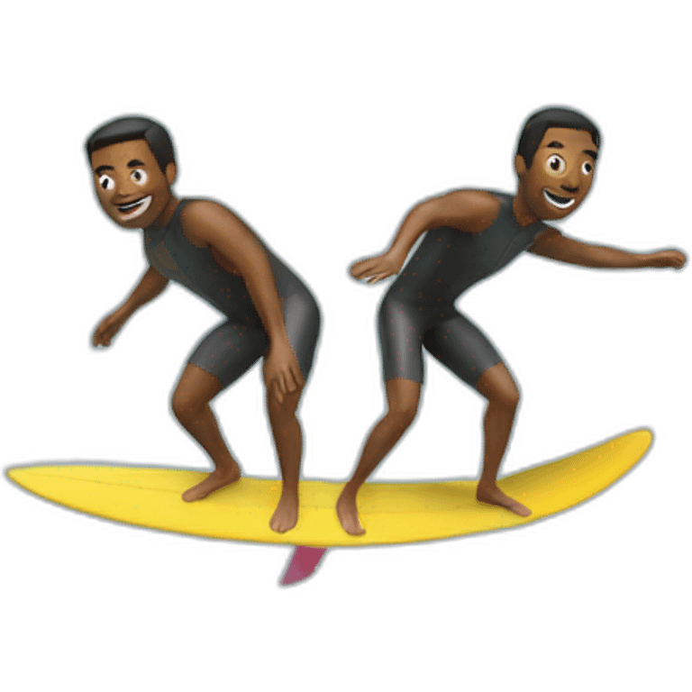 two men surfing emoji