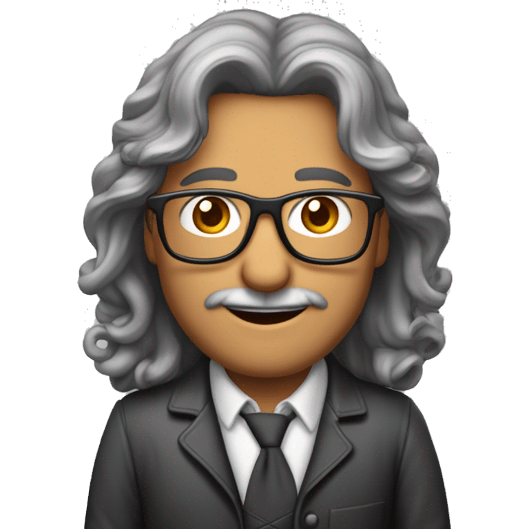 Homme cheveux bruns rasés avec lunettes de vue âgé de 55 ans plutôt souriant et affable  emoji