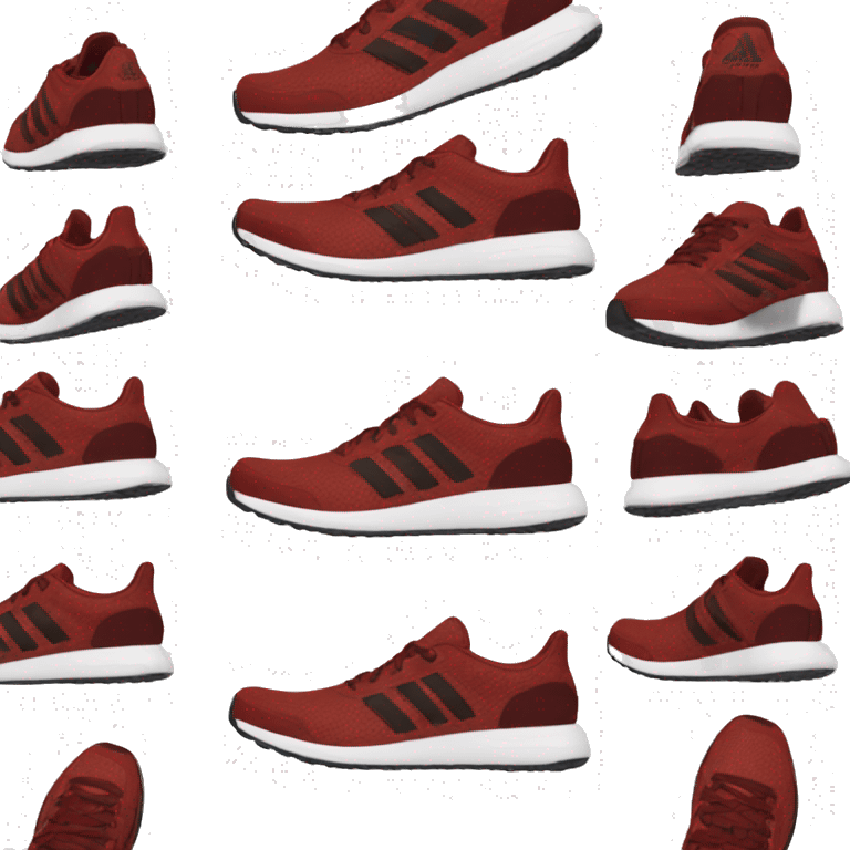 adidas dark red running shoes emoji