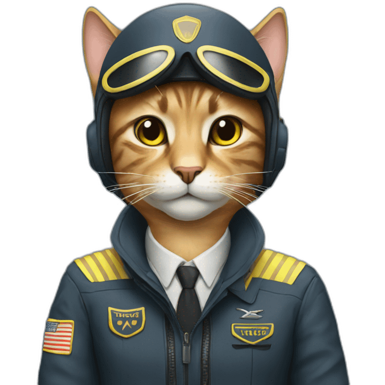 Cat pilot emoji