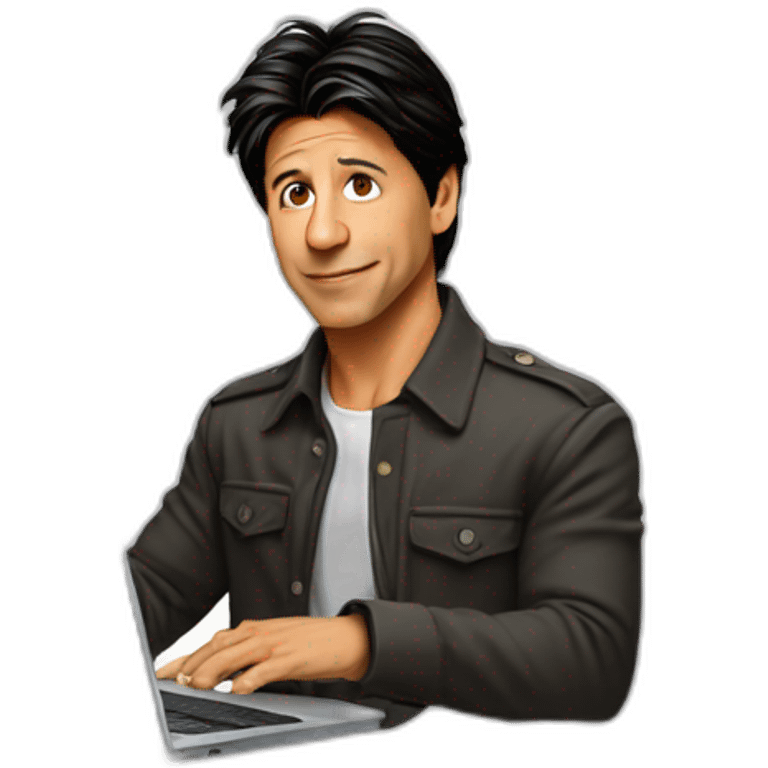 sharukh khan with laptop emoji