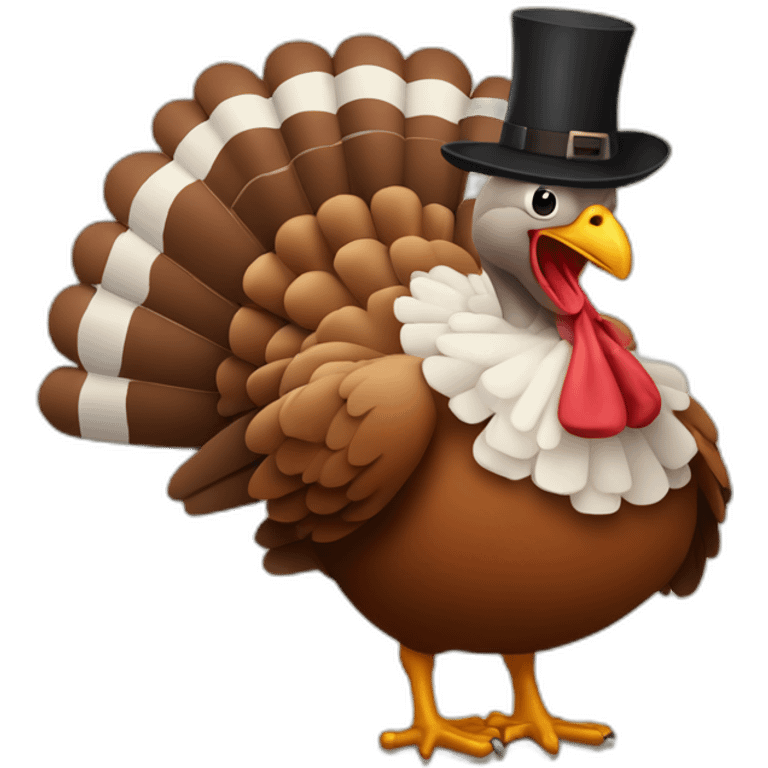 fat ragged turkey with whiskey in his hand emoji