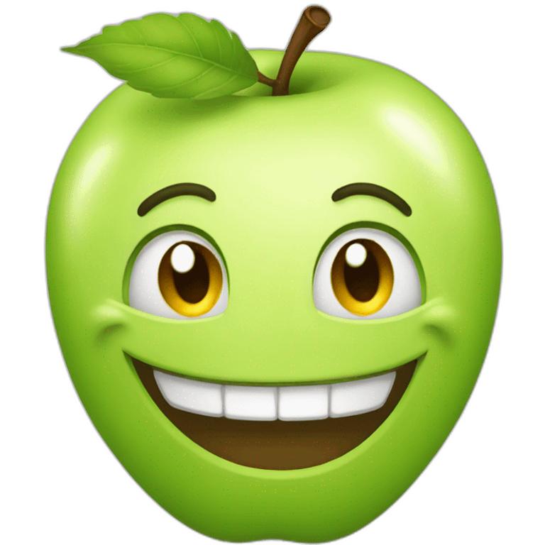 smirking apple emoji