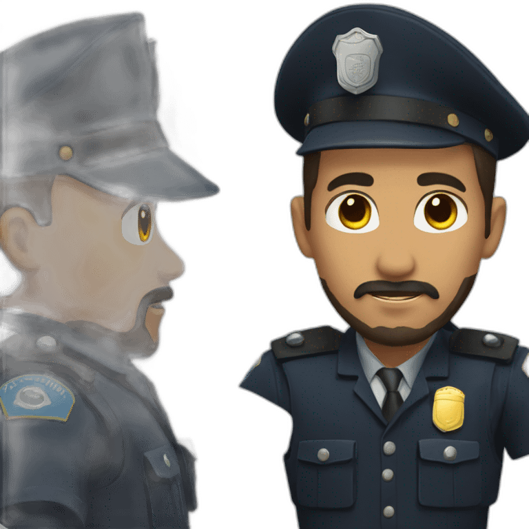 Policemen black beard  emoji