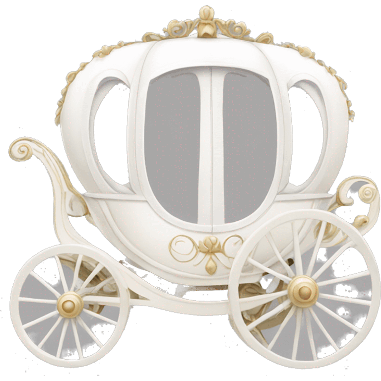 white Vintage pretty Princess carriage  emoji